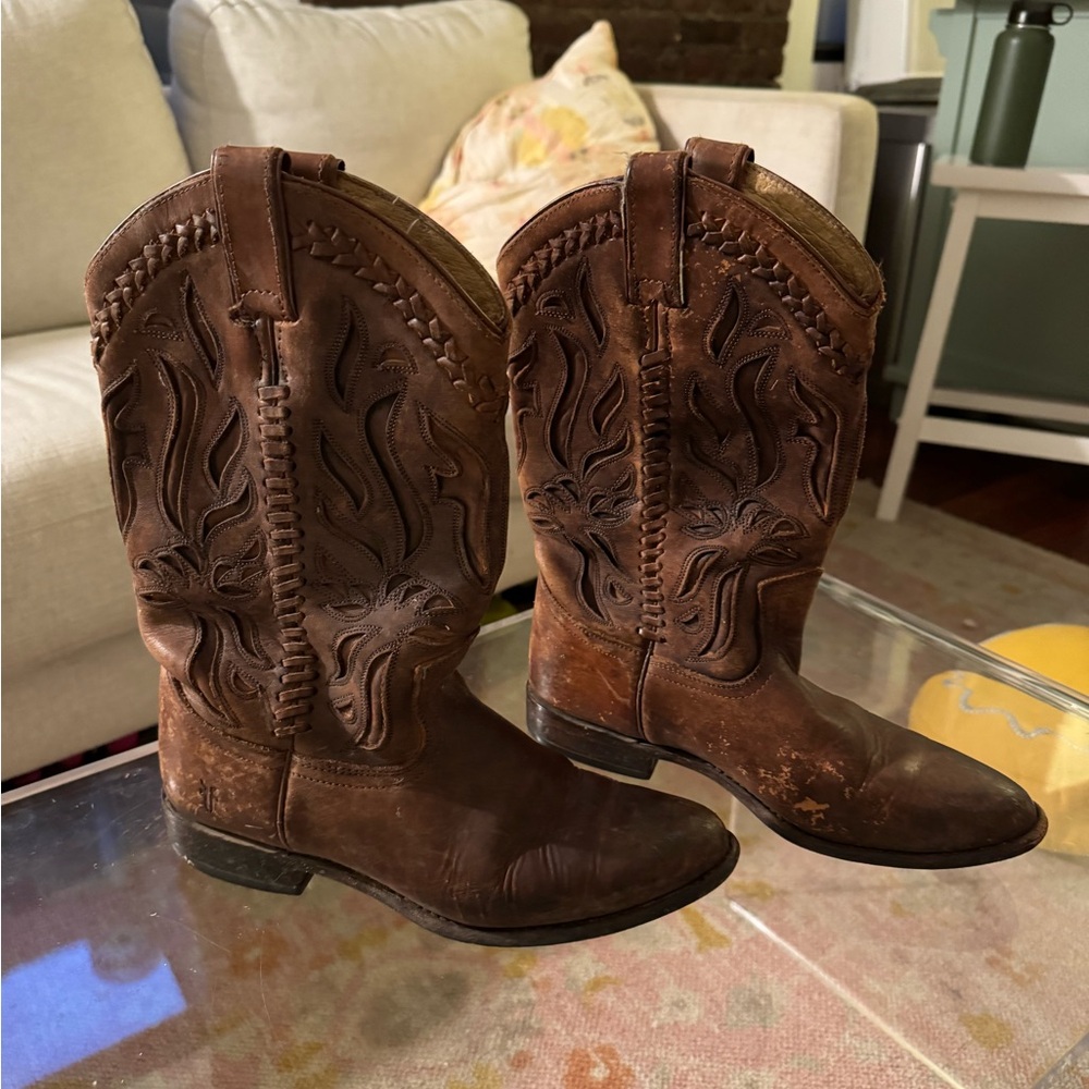 Frye Wyatt Overlay Cowboy Boot - Size 7.5
